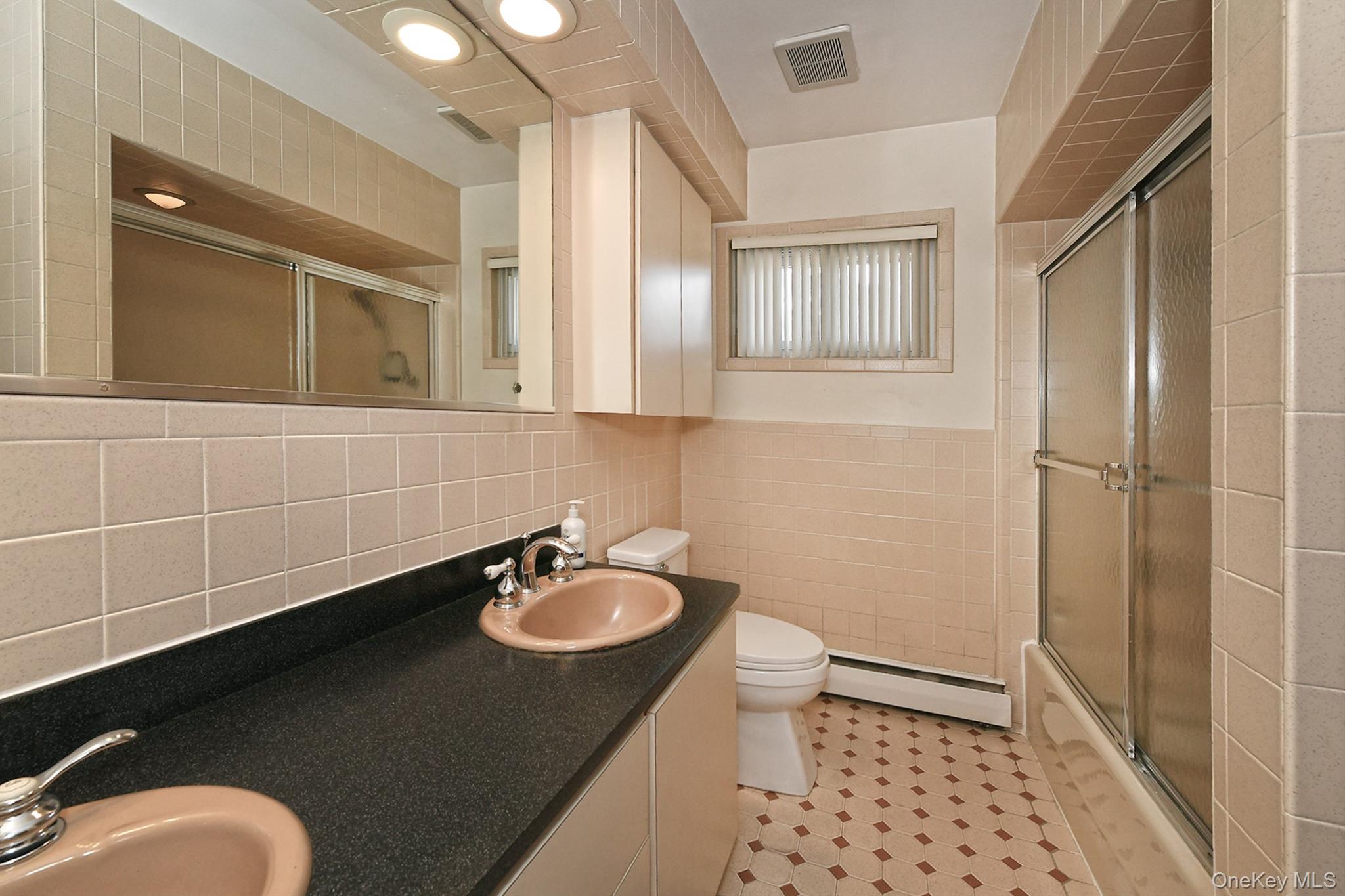 105 Roxton Road Plainview, NY 11803 - Photo 18 of 28 a bathroom with a sink and a mirror