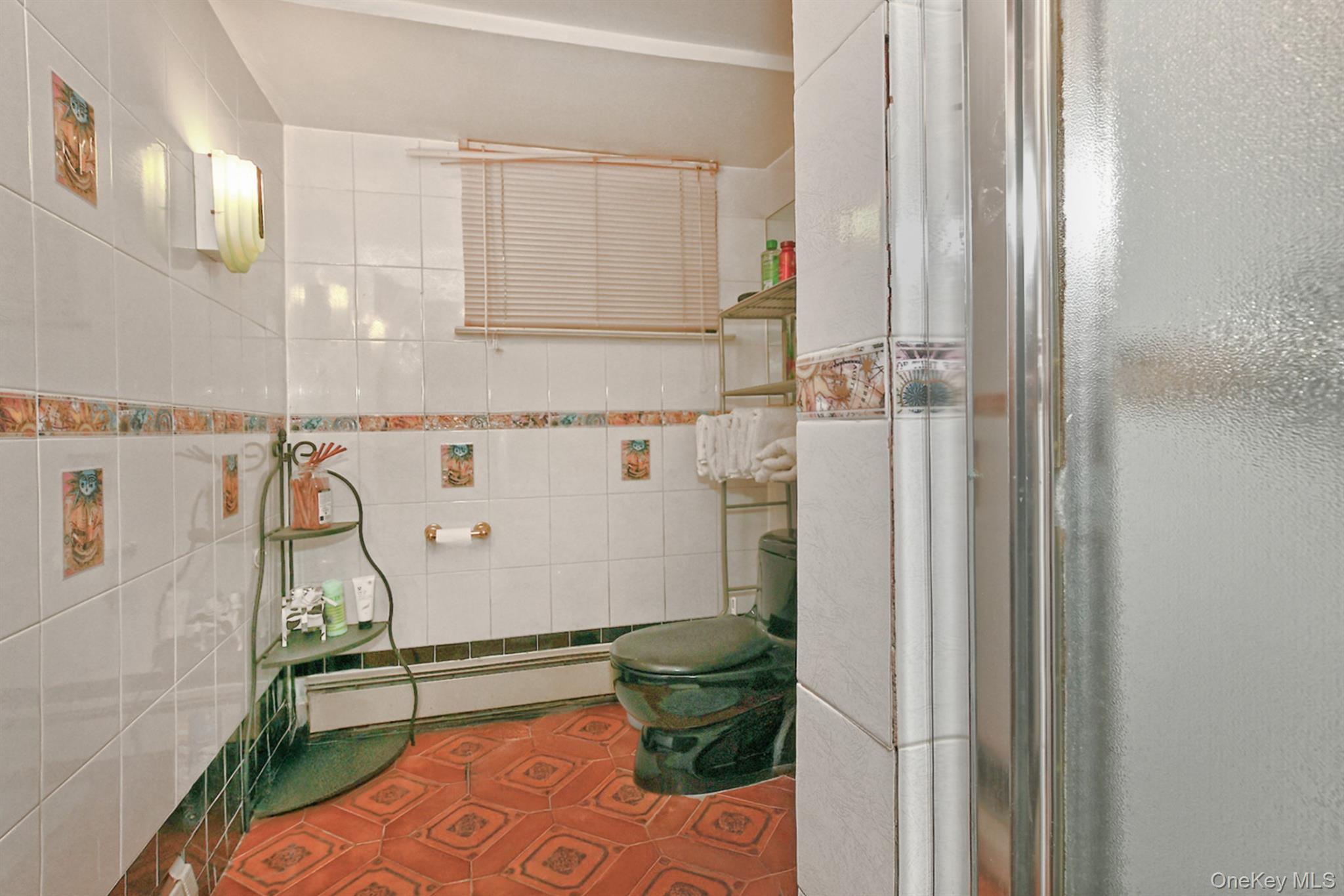 105 Roxton Road Plainview, NY 11803 - Photo 22 of 28 a bathroom with a sink and a shower curtain