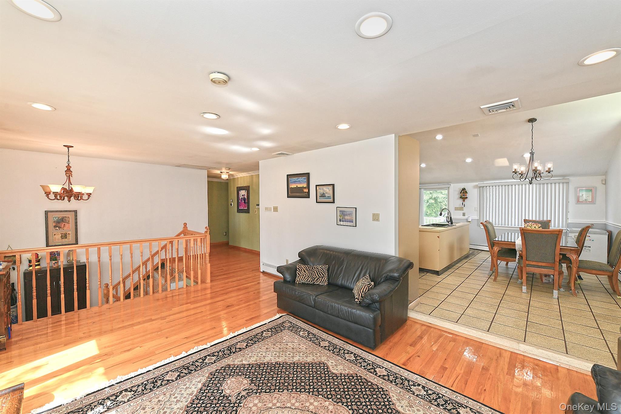 105 Roxton Road Plainview, NY 11803 - Photo 4 of 28 a living room with furniture a rug and white walls