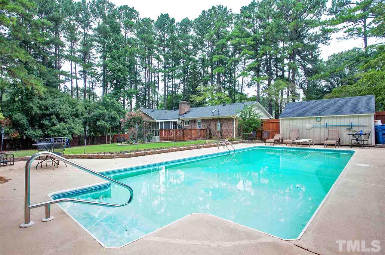 3829 Cole Mill Road Durham, NC 27712 - Photo 21 of 25 Stairs lead down to 3 ft end of pool