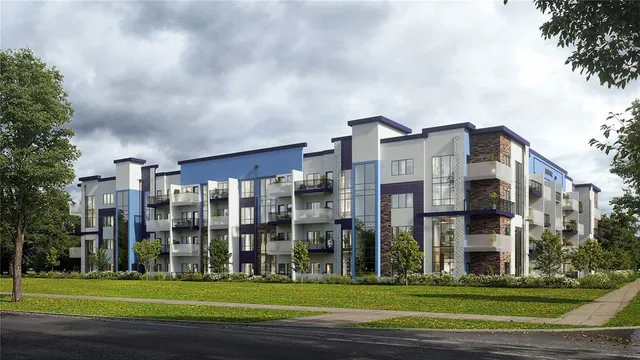 a view of a building with a yard