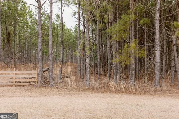 a view of a backyard of the house