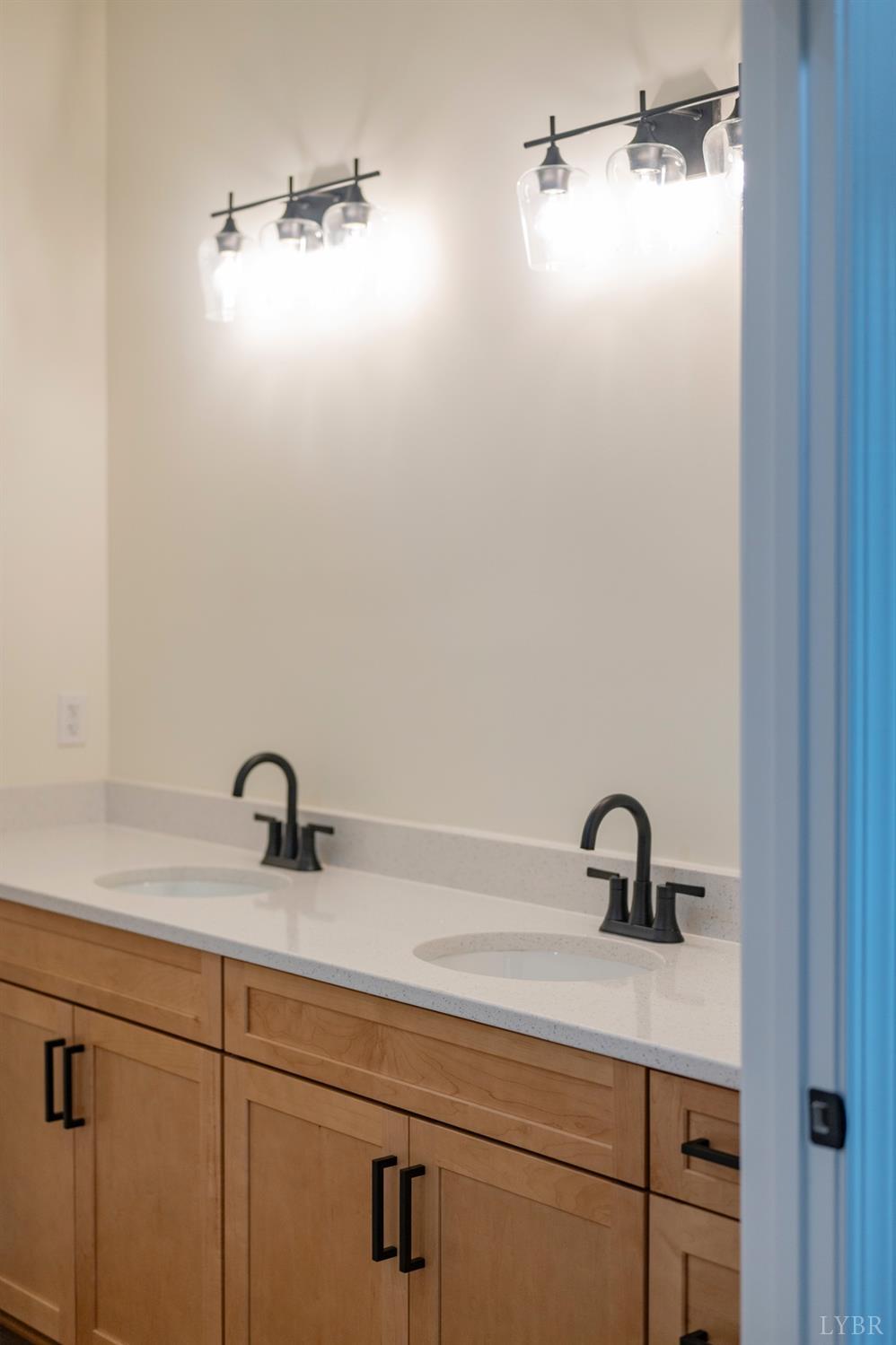 1738 Willow Oak Drive Forest, VA 24551 - Photo 30 of 54 a close view of a sink a mirror and shower in the bathroom