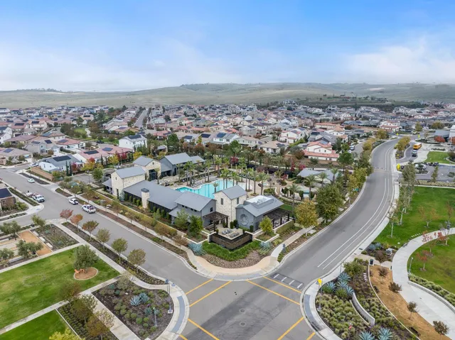 an aerial view of a city