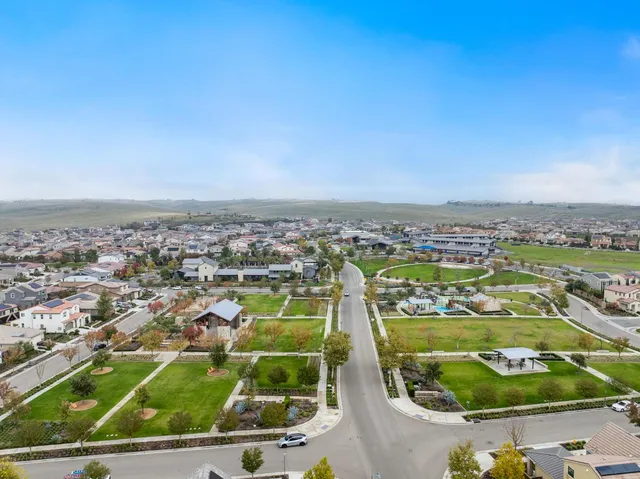an aerial view of a city