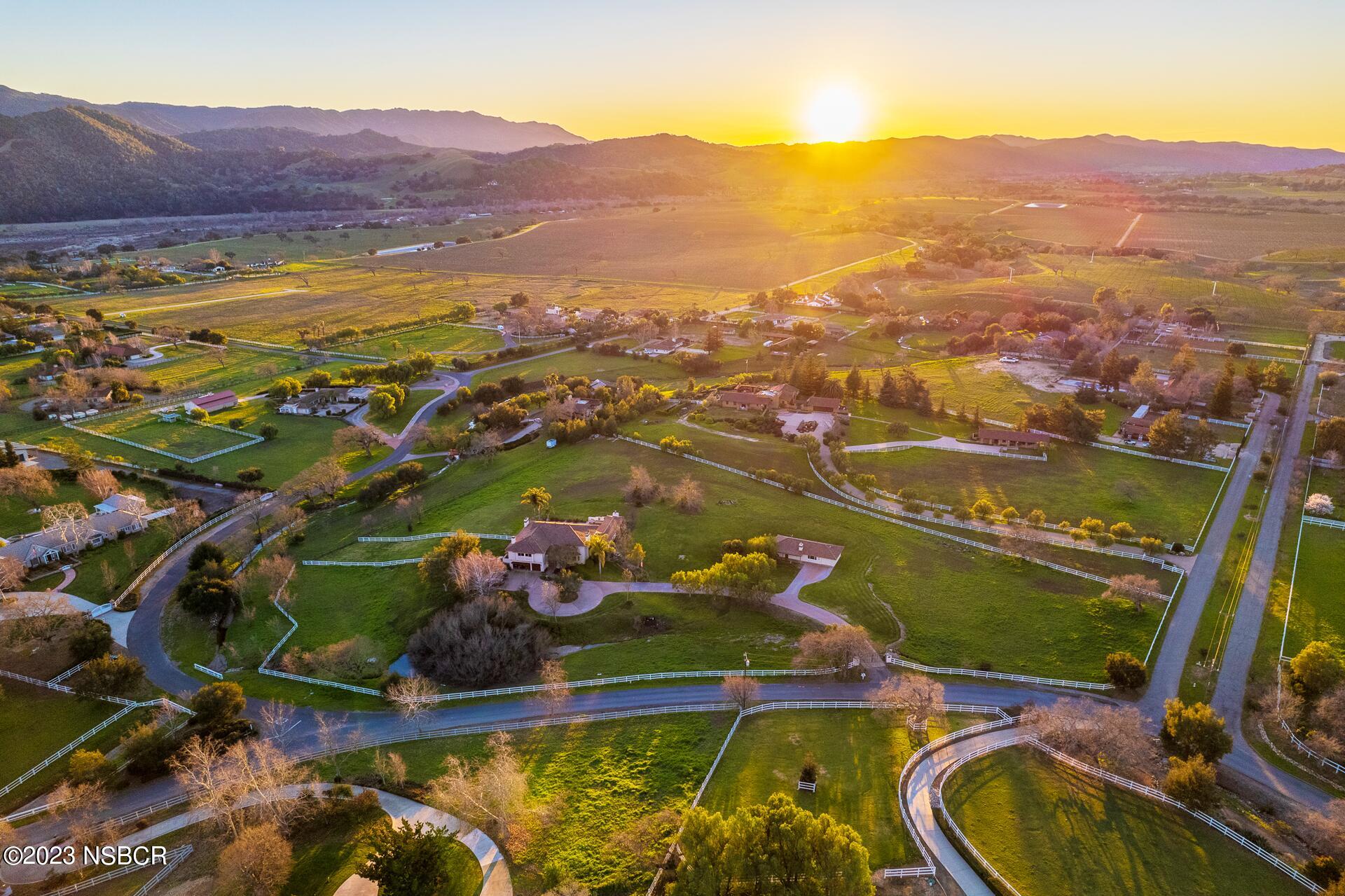 345 Meadowlark Road Santa Ynez, CA 93460 - Photo 1 of 57 an aerial view of residential houses with outdoor space