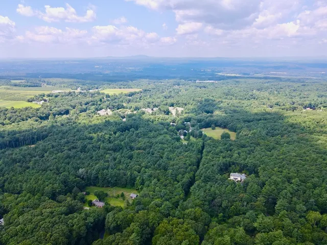 a view of a city and mountains
