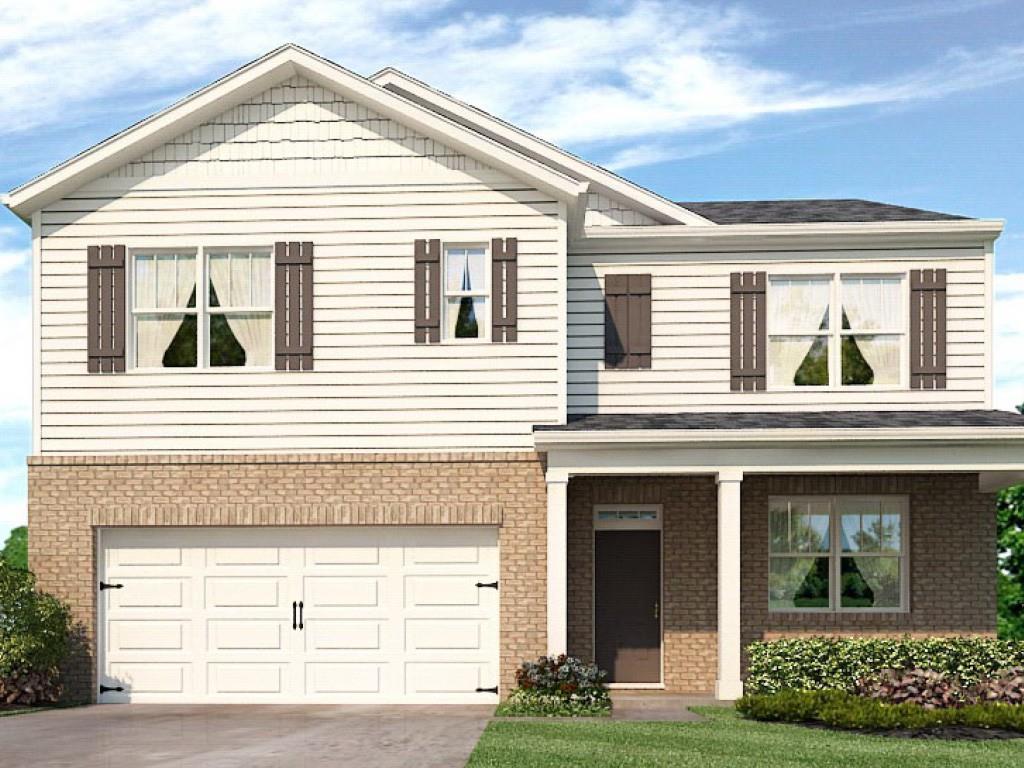 499 Walnut Grv Way Pendergrass, GA 30567 - Photo 1 of 1 a front view of a house with a yard and garage