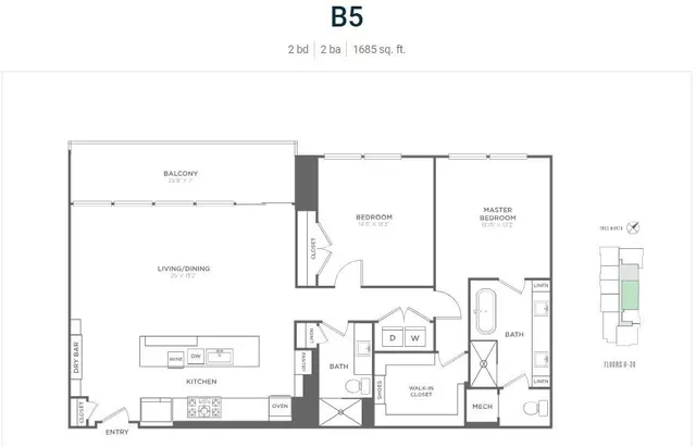 $5,700 | 2120 Olive Street, Unit 1007, Dallas, TX 75201