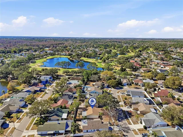 an aerial view of multiple house