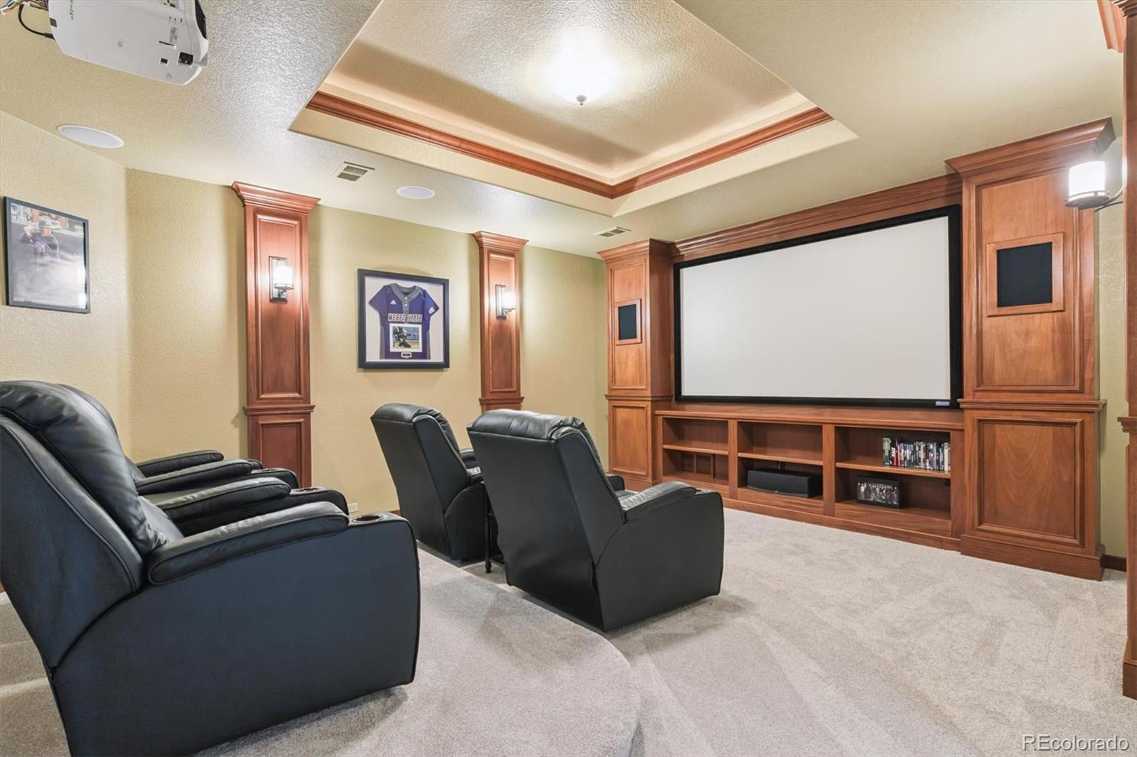 7994 Monarch Road Larkspur, CO 80118 - Photo 27 of 48 a living room with furniture and a flat screen tv