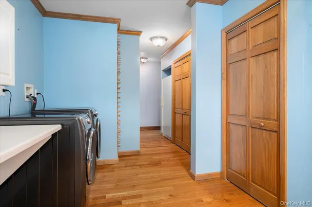 a view of a kitchen from the hallway