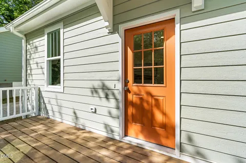 a view of front door of house