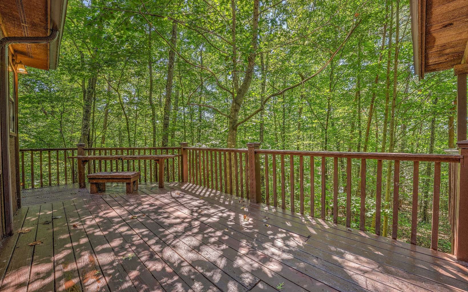 166 Nantahala Pass Road Blue Ridge, GA 30513 - Photo 36 of 40 a view of a bench in the balcony