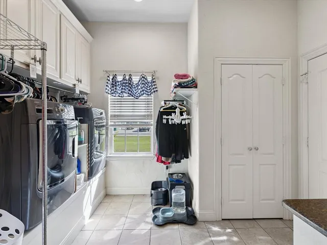 a room with storage and utility