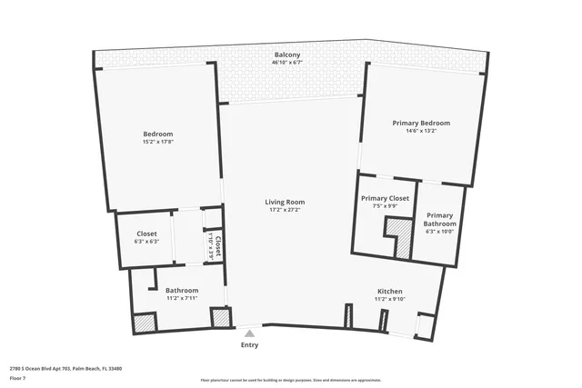 $1,300,000 | 2780 South Ocean Boulevard, Unit 703, Palm Beach, FL 33480