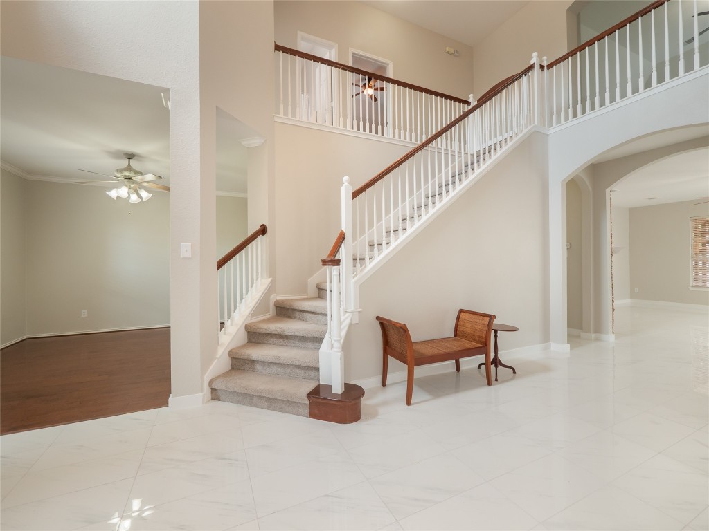 406 Primavera Loop Kyle, TX 78640 - Photo 23 of 38 a view of entryway and hall with a workspace