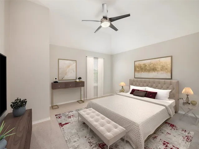 a view of a house with porch and garden