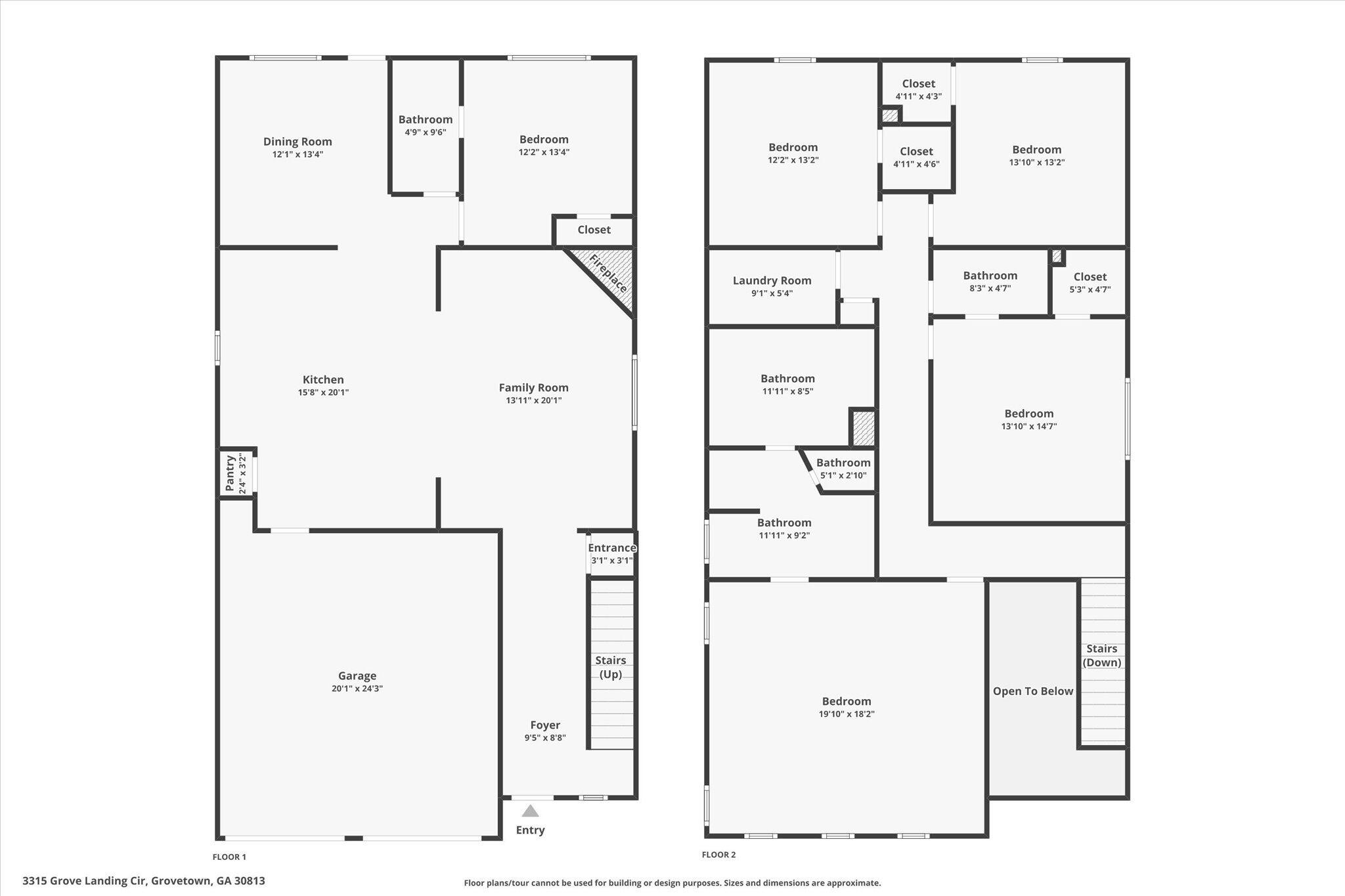 3315 Grove Landing Circle Grovetown, GA 30813 - Photo 37 of 37 Floor Plan