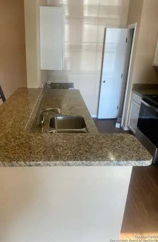 a view of a kitchen island