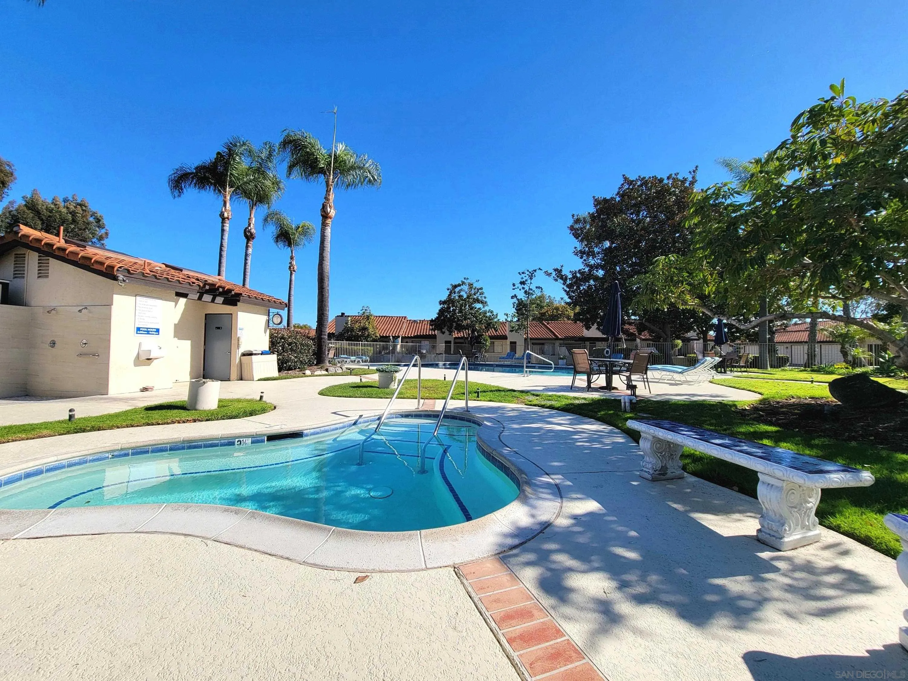 116 South Darien Drive Encinitas, CA 92024 - Photo 27 of 27 a view of a swimming pool with a lounge chairs