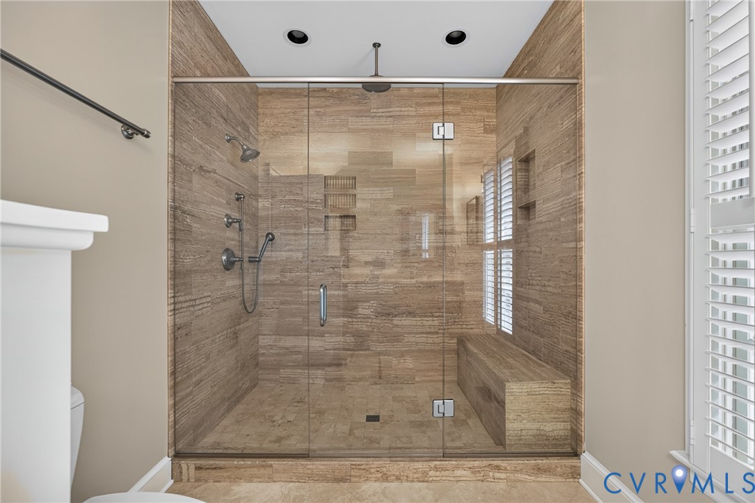 1108 Shallow Well Road Manakin-Sabot, VA 23103 - Photo 42 of 86 Glass-enclosed shower with tile surround, built-in
