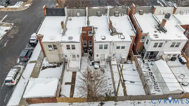 an aerial view of multiple house