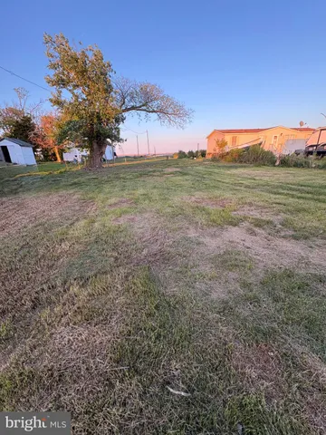 a view of a field with an trees