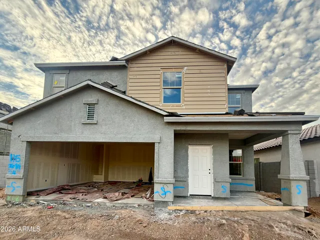 a front view of a house