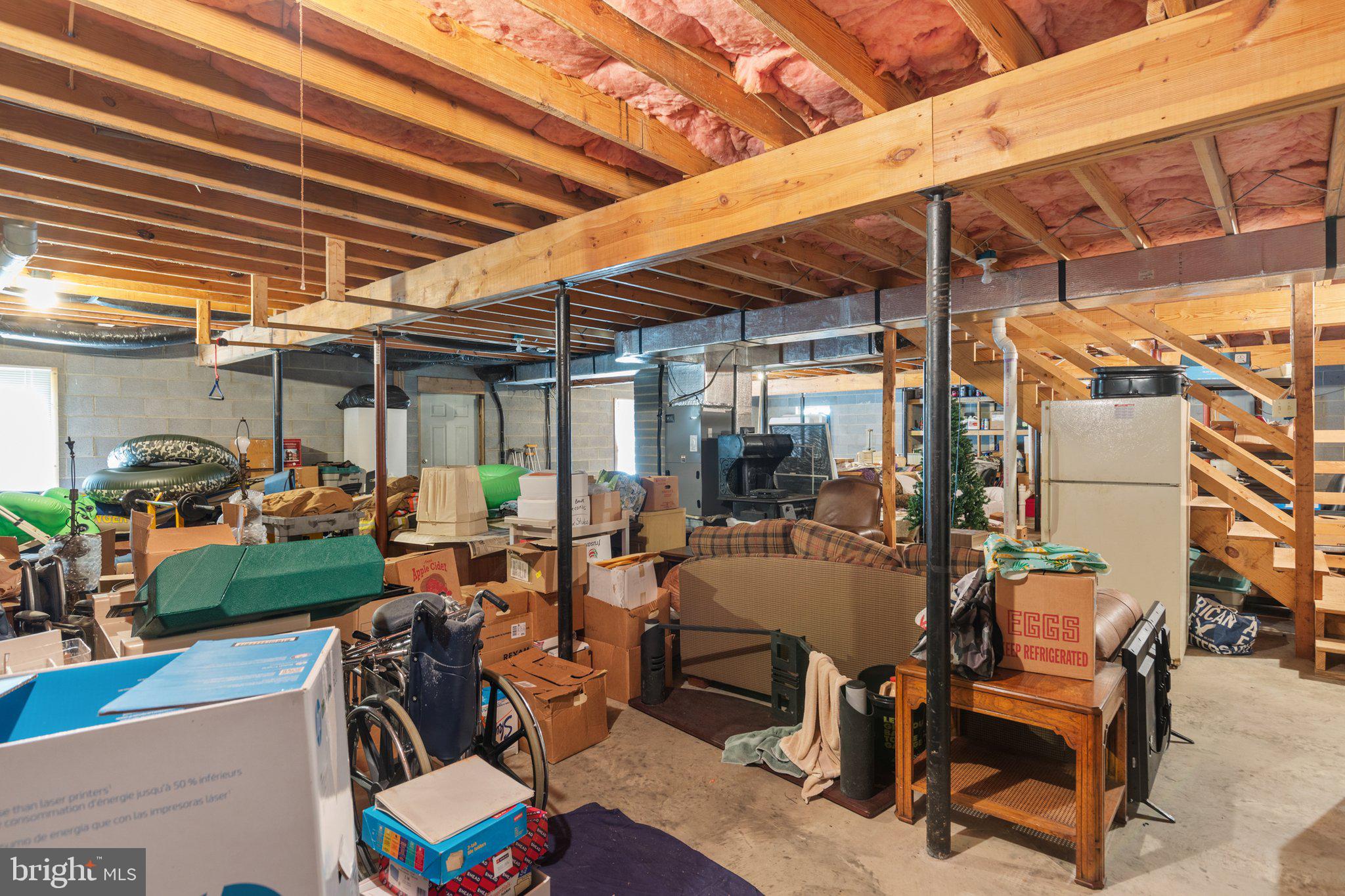 409 Stickley Loop Strasburg, VA 22657 - Photo 26 of 43 Full, unfinished basement with wood stove
