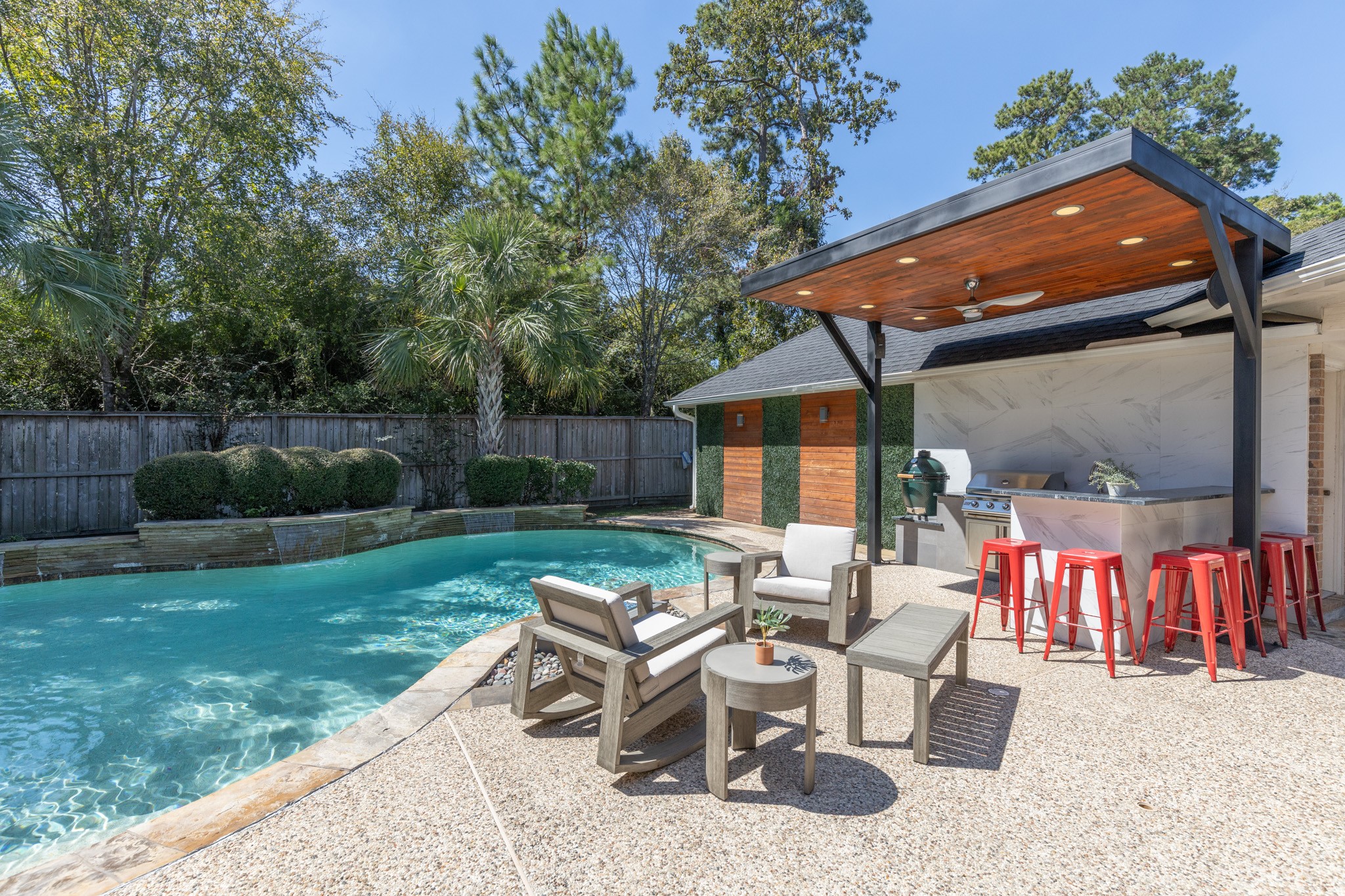 30 South Dulcet Hollow Circle Spring, TX 77382 - Photo 6 of 36 a view of backyard with outdoor seating and green space