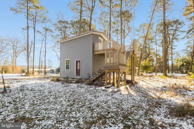 a view of a backyard with a tree