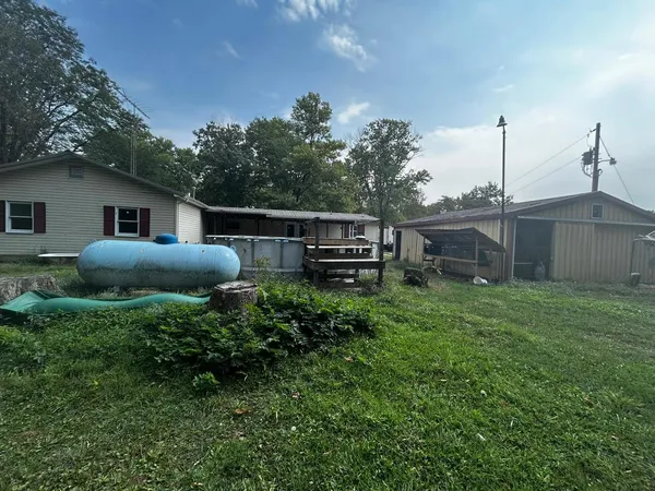 a house view with a garden space