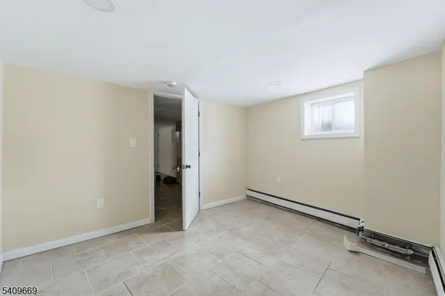 an empty room with closet