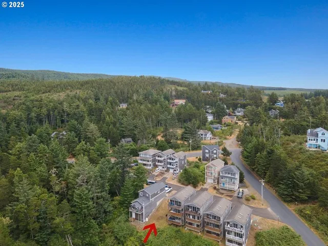 an aerial view of multiple house