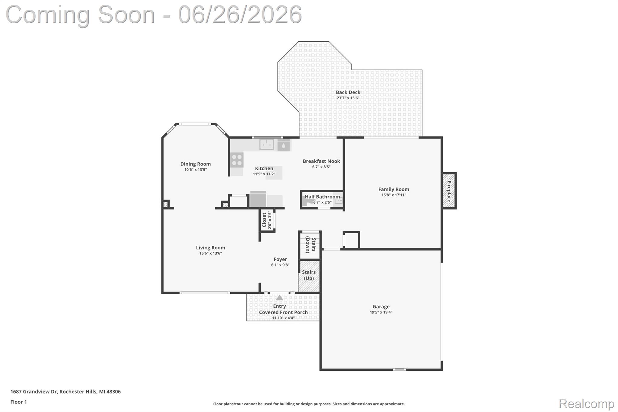 1687 Grandview Drive Rochester, MI 48306 - Photo 44 of 45 Floor plan