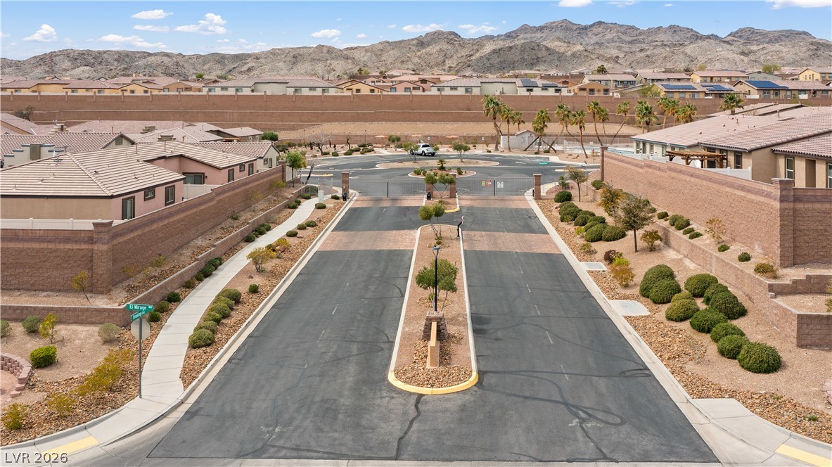 2269 Chandler Ranch Place Laughlin, NV 89029 - Photo 89 of 96 Aerial view of gated entry featuring a mountain backdrop
