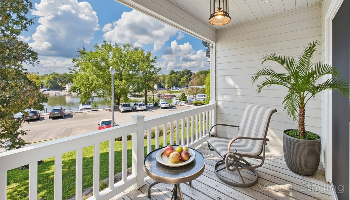 103 Harbor View Drive Grand Rivers, KY 42045 - Photo 12 of 38 a view of a chair and table on the deck in front of house