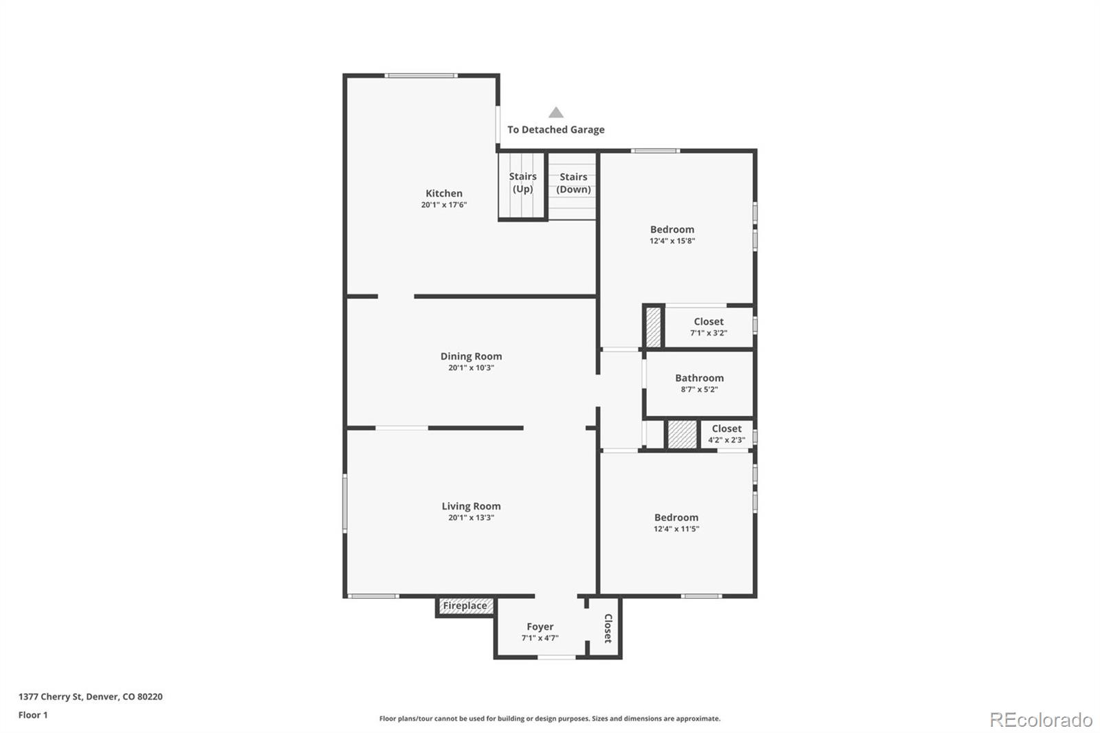 1377 Cherry Street Denver, CO 80220 - Photo 46 of 50 a picture of a room with a floor plan