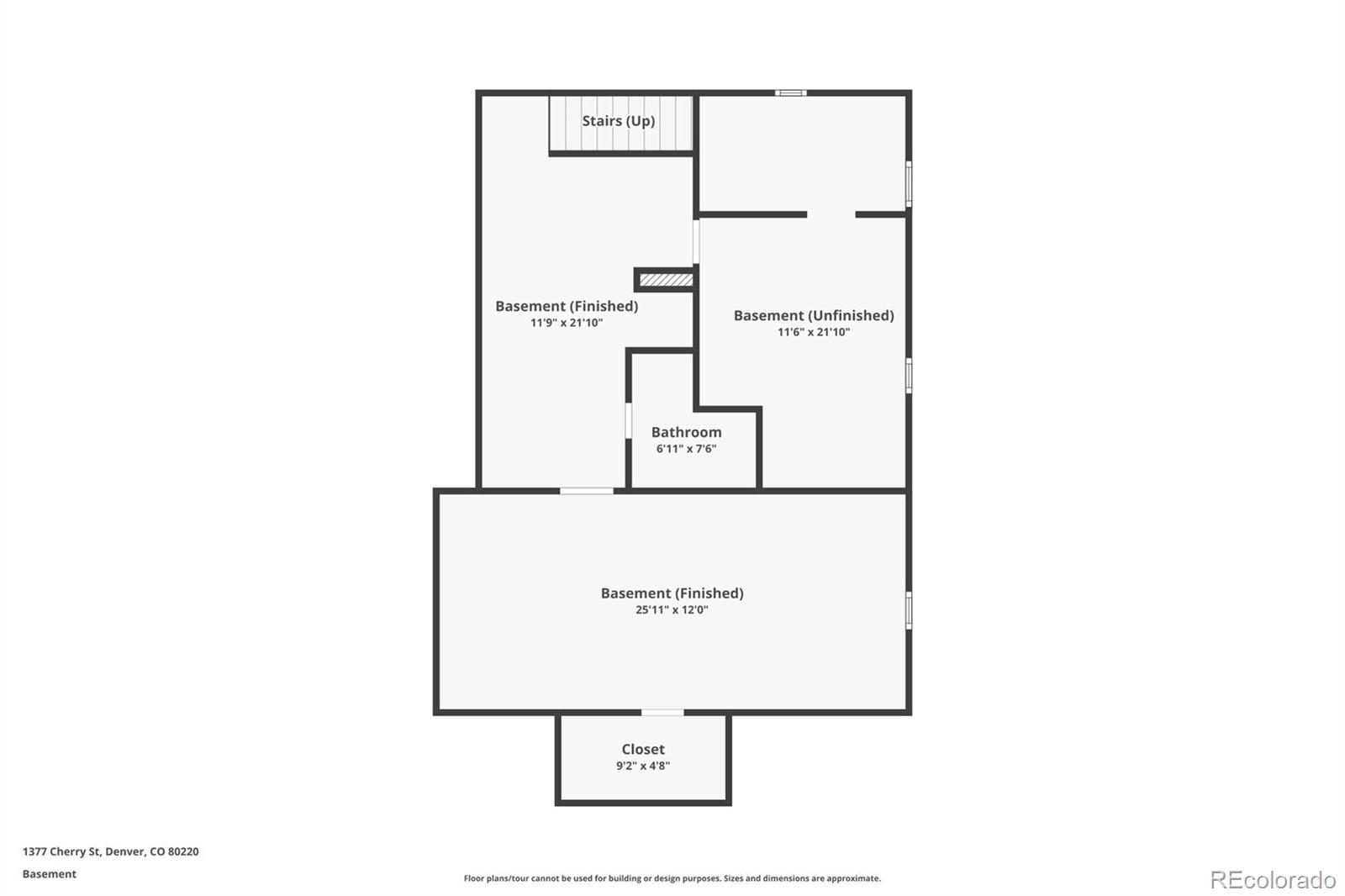1377 Cherry Street Denver, CO 80220 - Photo 48 of 50 a picture of a room with a floor plan