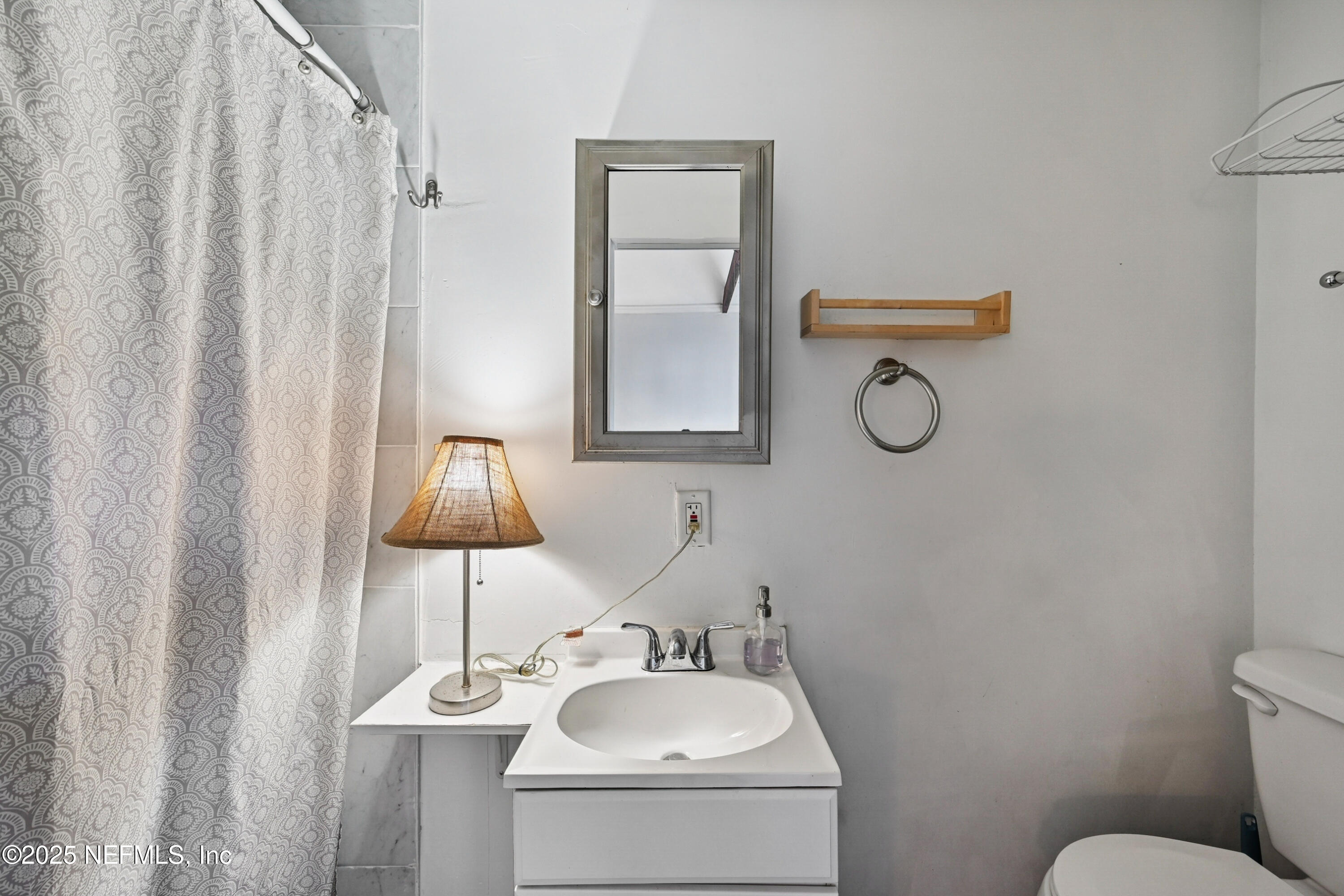 1316 Rensselaer Avenue Jacksonville, FL 32205 - Photo 33 of 46 a bathroom with a toilet sink and mirror
