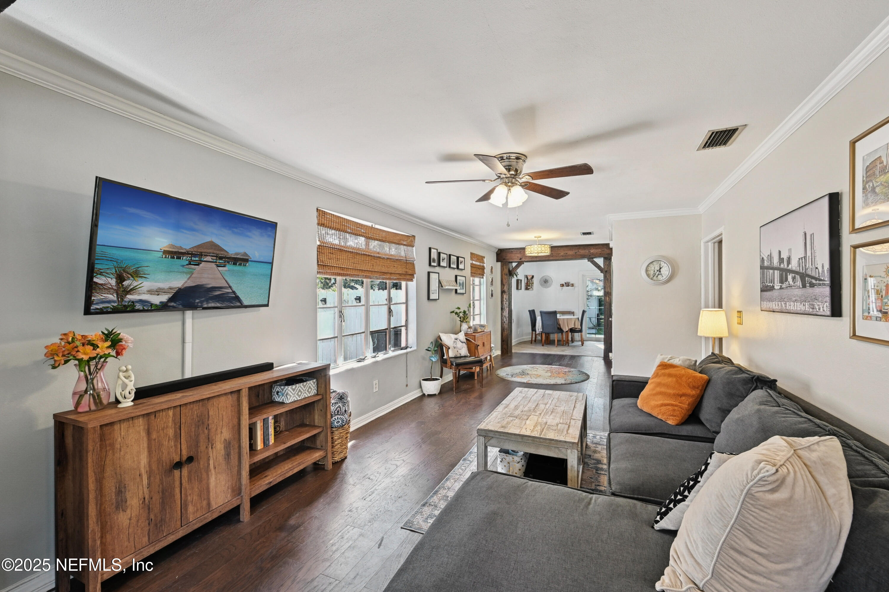 1316 Rensselaer Avenue Jacksonville, FL 32205 - Photo 6 of 46 a living room with furniture and a flat screen tv