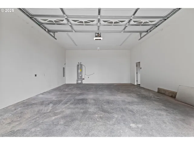 a view of a room with a large window