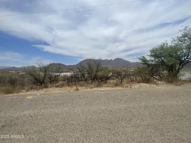 a view of an outdoor space and mountain view