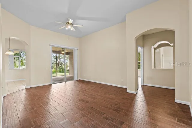 a view of a livingroom with a chandelier