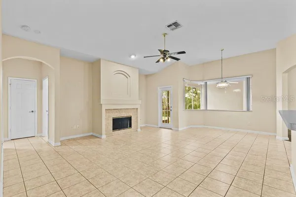 a view of hallway with a front door