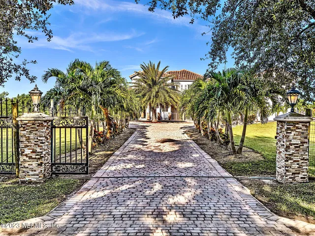 a dining room with furniture