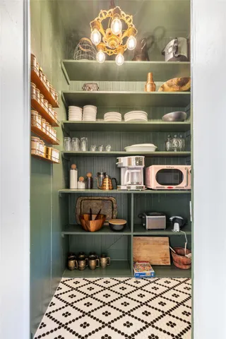 a room with storage and utility