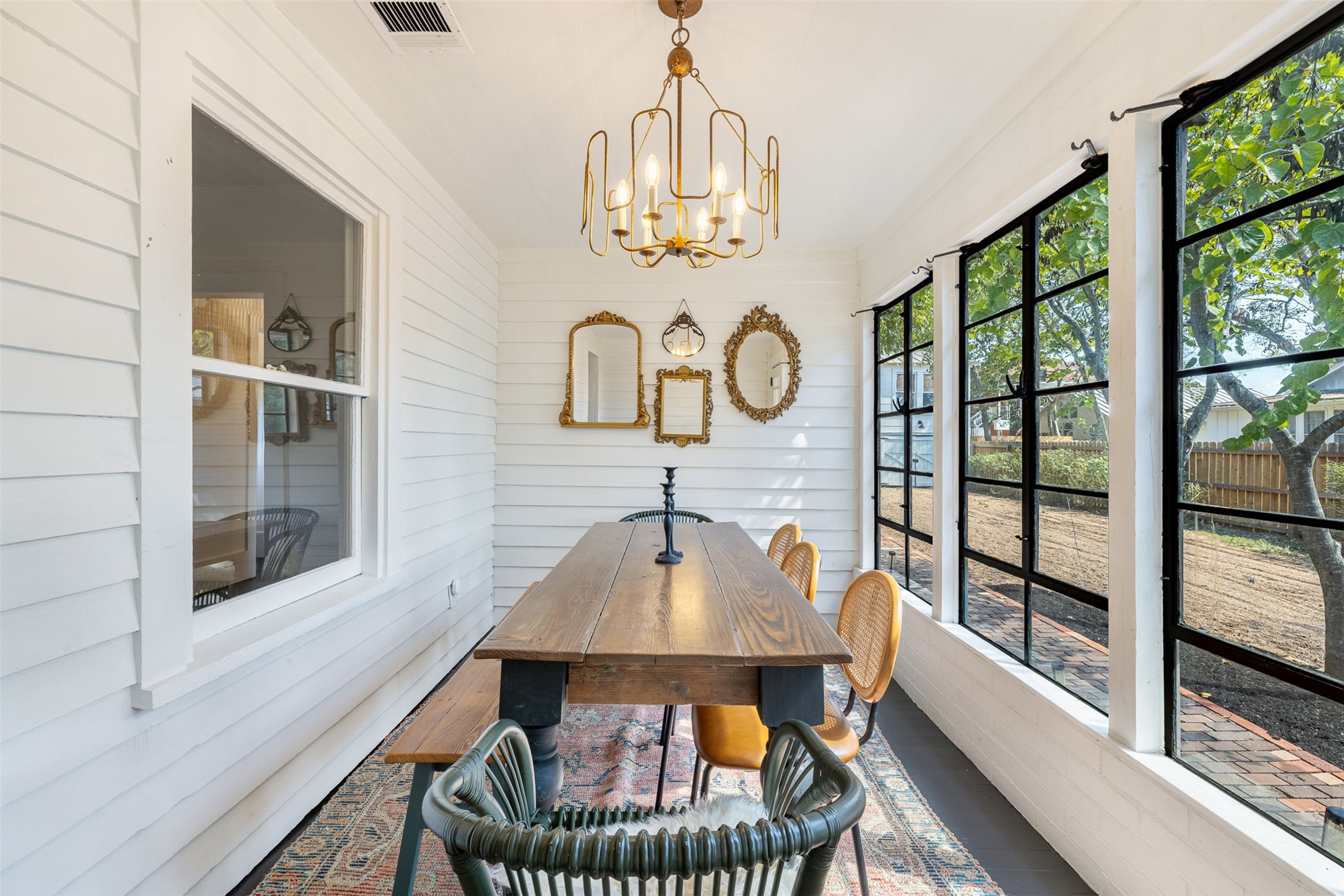 206 North Rusk Street Fayetteville, TX 78940 - Photo 18 of 50 a living room with furniture a window and fireplace