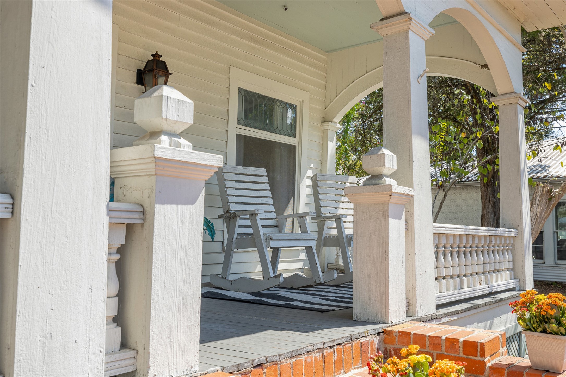 206 North Rusk Street Fayetteville, TX 78940 - Photo 41 of 50 a front view of a house with outdoor seating